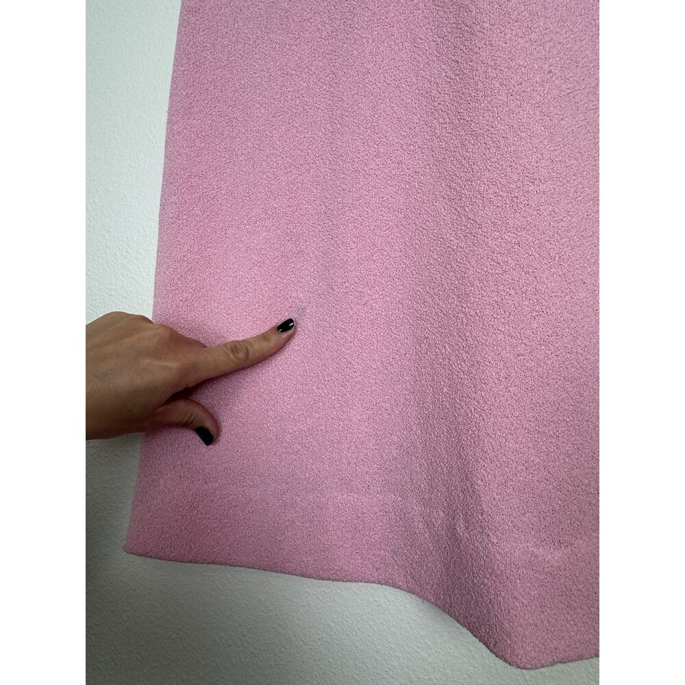 Vintage Talbott Tavler Dress Pink Stretch Knit Mock Neck Retro 70s 10 - Picture 9 of 11